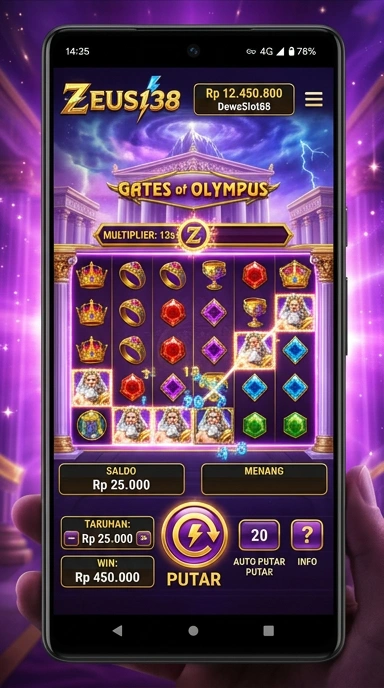 Tampilan antarmuka pengguna zeus138 yang modern dan menarik.